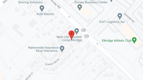 Map of the neighborhood around Golden Oasis Senior Living