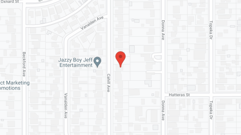 Map of the neighborhood around Antoria Assisted Living of Tarzana