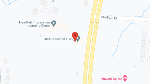 Map of the neighborhood around Orion Manor