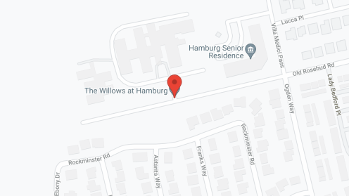 Map of the neighborhood around The Willows at Hamburg