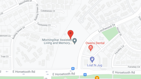 Map of the neighborhood around MorningStar of Fort Collins