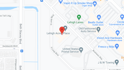 Map of the neighborhood around Lehigh Acres Assisted Living