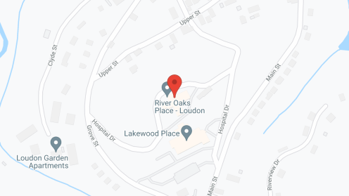 Map of the neighborhood around River Oaks Place - Loudon