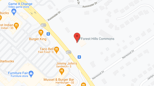 Map of the neighborhood around Forest Hills Commons