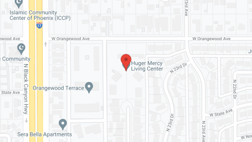 Map of the neighborhood around Huger Mercy Living Ctr