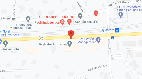 Map of the neighborhood around Daylesford Crossing