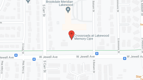 Map of the neighborhood around Crossroads at Lakewood Memory Care