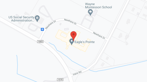 Map of the neighborhood around Eagles Pointe