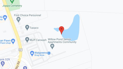 Map of the neighborhood around Willow Pond