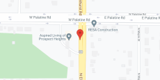 Sunrise of Prospect Heights in google map