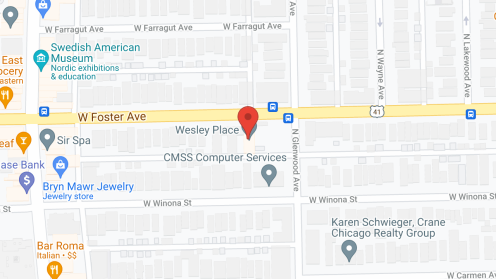 Map of the neighborhood around Wesley Place Rehabilitation