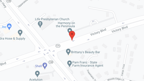 Map of the neighborhood around Harmony on the Peninsula