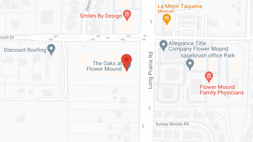 Map of the neighborhood around The Oaks at Flower Mound