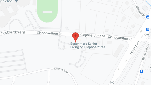 Map of the neighborhood around Benchmark Senior Living on Clapboardtree