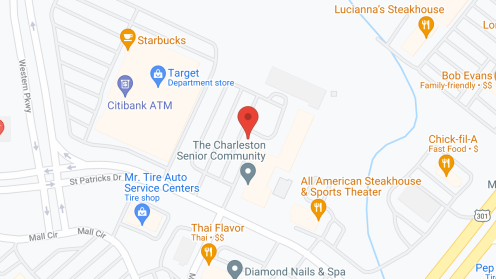 Map of the neighborhood around The Charleston Senior Community