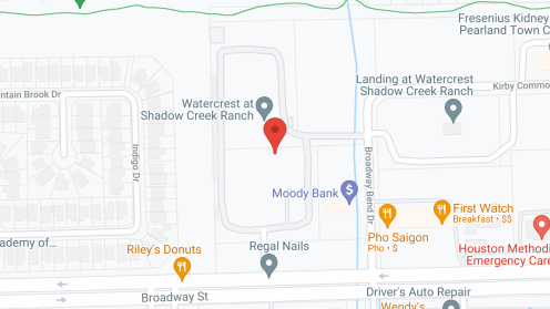 Map of the neighborhood around Watercrest at Shadow Creek Ranch