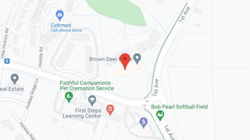 Map of the neighborhood around Brown Deer Place