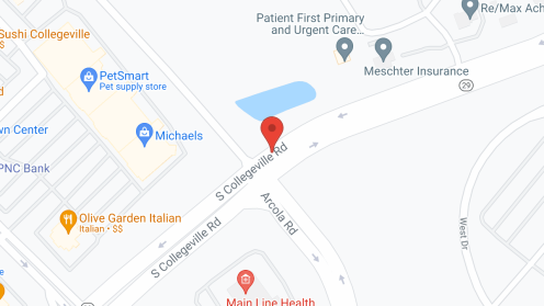 Map of the neighborhood around Morningside House of Collegeville