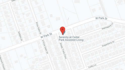 Map of the neighborhood around Serenity at Cedar Park