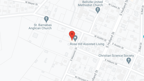 Map of the neighborhood around Rose Hill Assisted Living