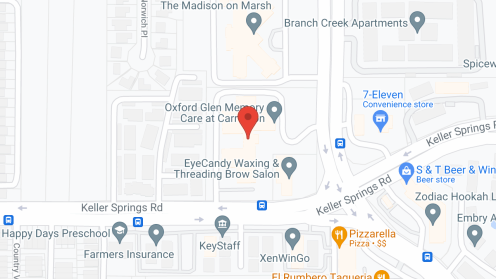 Map of the neighborhood around Oxford Glen Memory Care at Carrollton