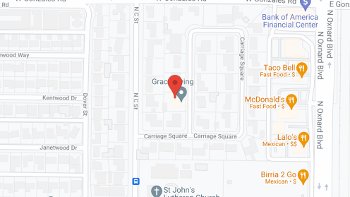 Map of the neighborhood around Grace Living