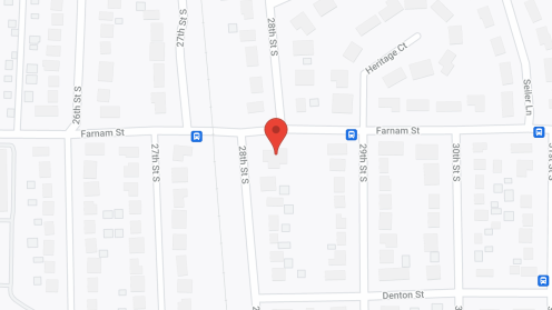 Map of the neighborhood around Clara House of La Crosse