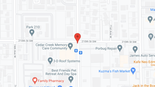 Map of the neighborhood around Cedar Creek Memory Care