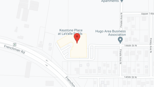 Map of the neighborhood around Keystone Place at LaValle Fields