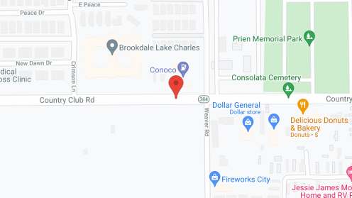 Map of the neighborhood around Brookdale Lake Charles