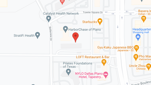 Map of the neighborhood around HarborChase of Plano