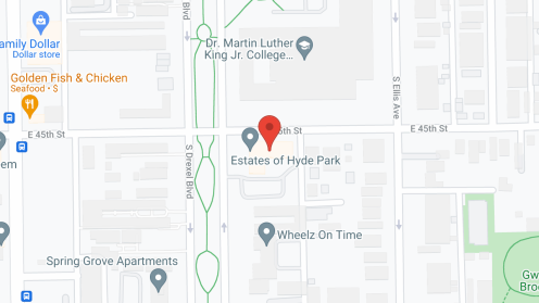 Map of the neighborhood around The Estates of Hyde Park