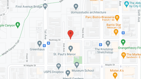 Map of the neighborhood around St Paul's Mc Coll Health Ctr