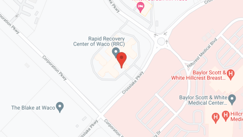 Map of the neighborhood around Rapid Recovery Center of Waco