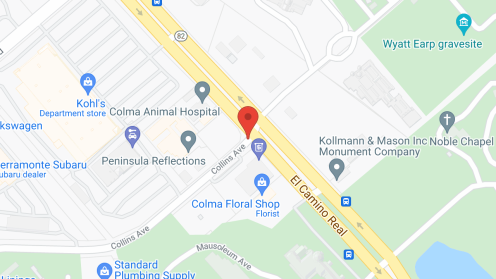 Map of the neighborhood around Peninsula Reflections
