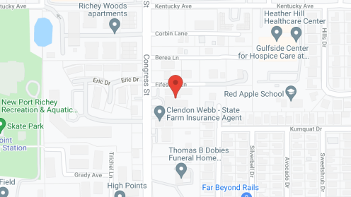 Map of the neighborhood around Aurora Gardens