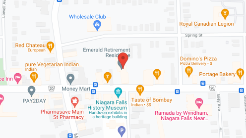 Map of the neighborhood around Emerald Retirement Residence