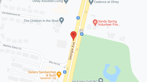 Map of the neighborhood around Olney Assisted Living