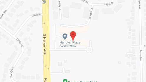 Map of the neighborhood around Hanover Place