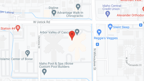 Map of the neighborhood around Apex Center