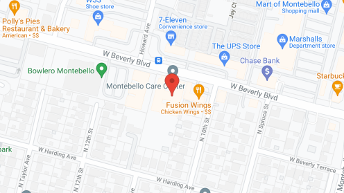 Map of the neighborhood around Montebello Convalescent