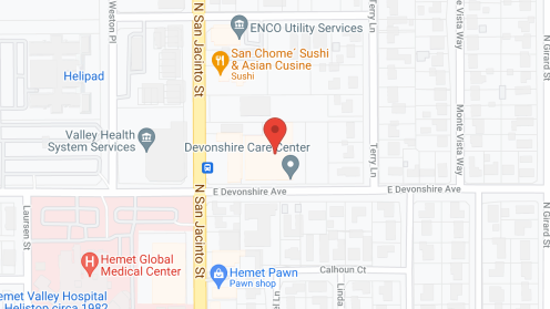 Map of the neighborhood around Devonshire Care Center