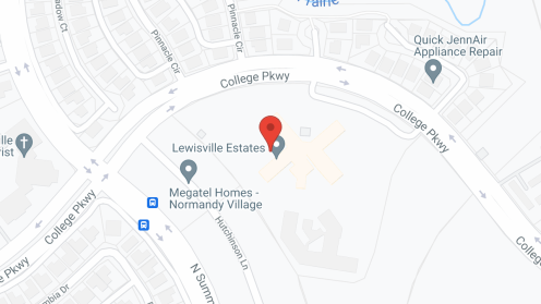 Map of the neighborhood around Lewisville Estates - IL