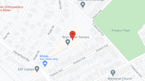 Map of the neighborhood around Impressions at Bryn Mawr