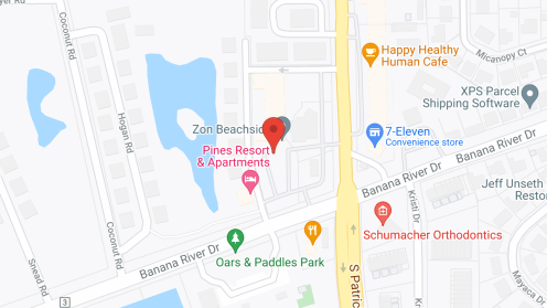Map of the neighborhood around Zon Beachside