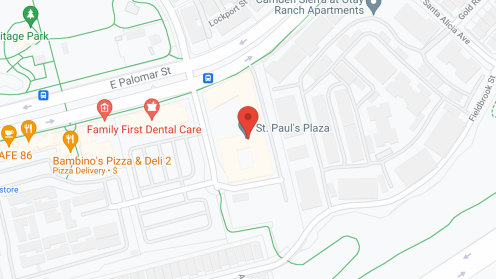 Map of the neighborhood around St. Paul's Senior Services