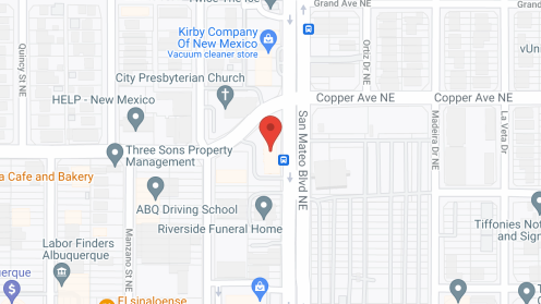 Map of the neighborhood around Sandia Senior Suites