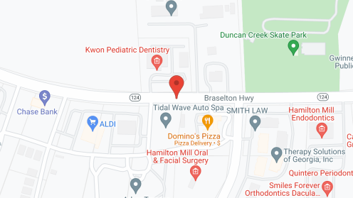 Map of the neighborhood around Arbor Terrace Hamilton Mill