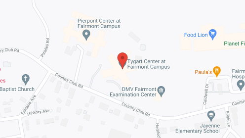 Map of the neighborhood around Pierpont Center