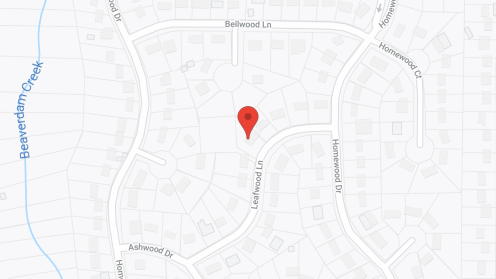 Map of the neighborhood around Leafwood Residential Home Services